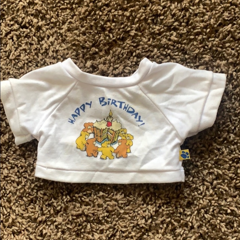 Build a Bear Workshop- happy birthday tee shirt